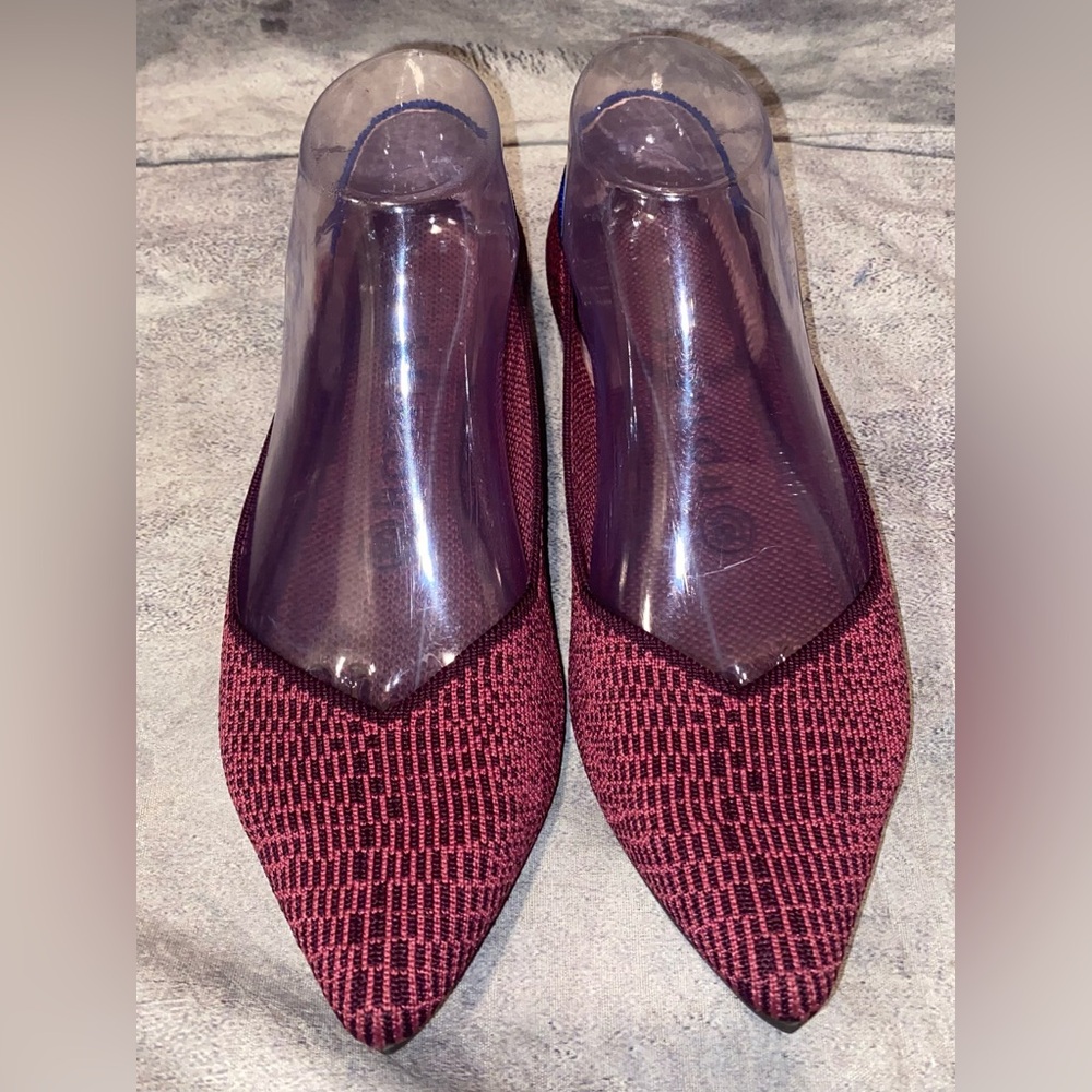 Worn 3x Rothy’s The Point Fig Python Pointed Toe … - image 2